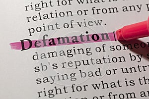 Definition of defamation photo