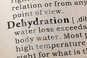 Definition of Dehydration