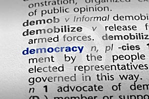 Definition of Democracy photo