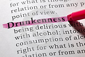 Definition of drunkenness