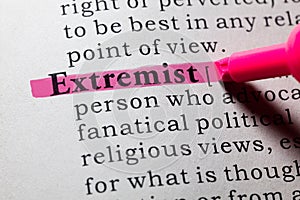 Definition of Extremist