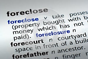 Definition of Foreclosure photo