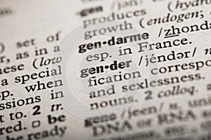 Gender in dictionary