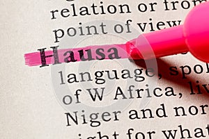 Definition of Hausa