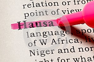 Definition of Hausa photo