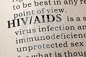 Definition of HIV/AIDS photo
