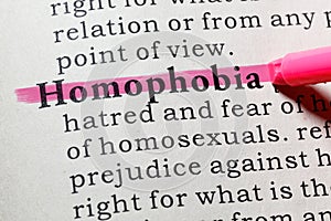 Definition of homophobia photo