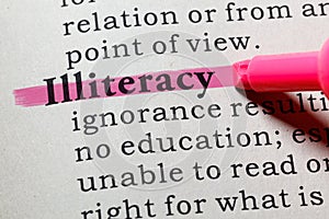 Definition of illiteracy