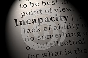 Definition of Incapacity