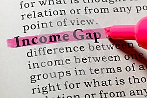 Definition of income gap