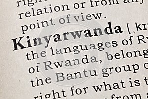 Definition of Kinyarwanda
