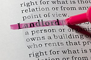 Definition of landlord