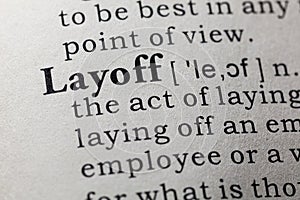 Definition of layoff