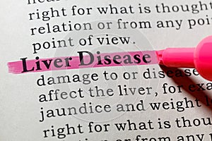 Definition of liver disease