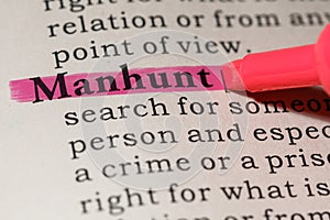 Definition of manhunt