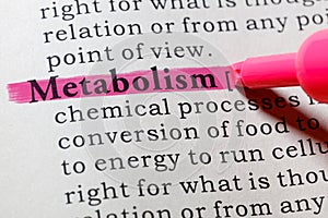 Definition of metabolism