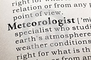 Definition of meteorologist