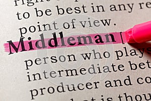 Definition of middleman