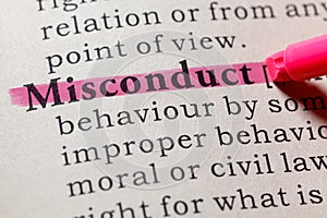 Definition of misconduct photo
