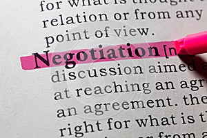 Definition of negotiation