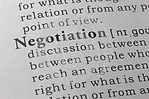 Definition of negotiation