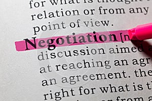 Definition of negotiation photo
