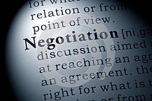 Definition of negotiation