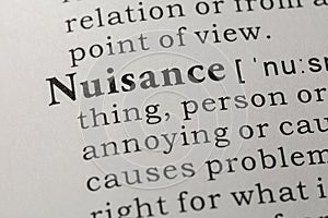 Definition of nuisance