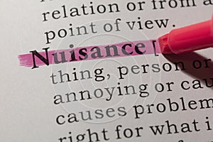 Definition of nuisance