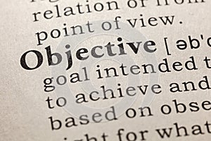 Definition of objective