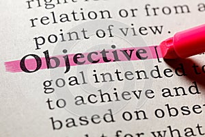 Definition of objective