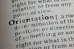 Definition of orientation