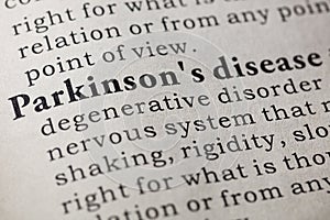 Definition of Parkinson`s disease