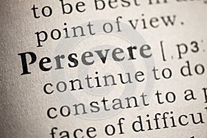 Definition of persevere