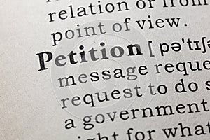 Definition of petition