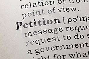 Definition of petition photo