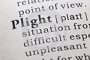 Definition of plight