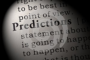 Definition of predictions photo