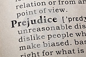 Definition of prejudice