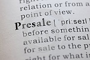 Definition of presale