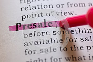 Definition of presale