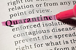 Definition of quarantine photo