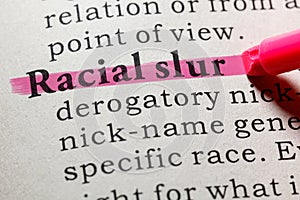 Definition of racial slur