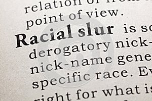 Definition of racial slur