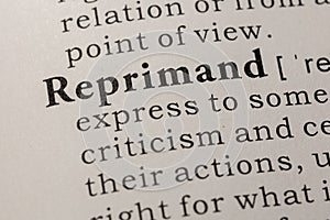 Definition of reprimand