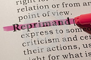 Definition of reprimand