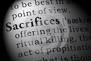 Definition of sacrifices