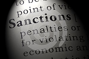 Definition of sanctions photo
