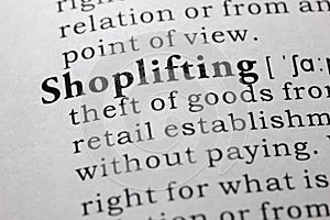 Definition of shoplifting