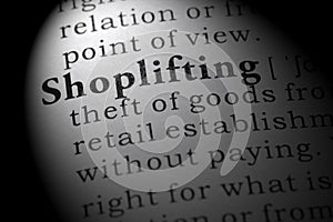 Definition of shoplifting photo